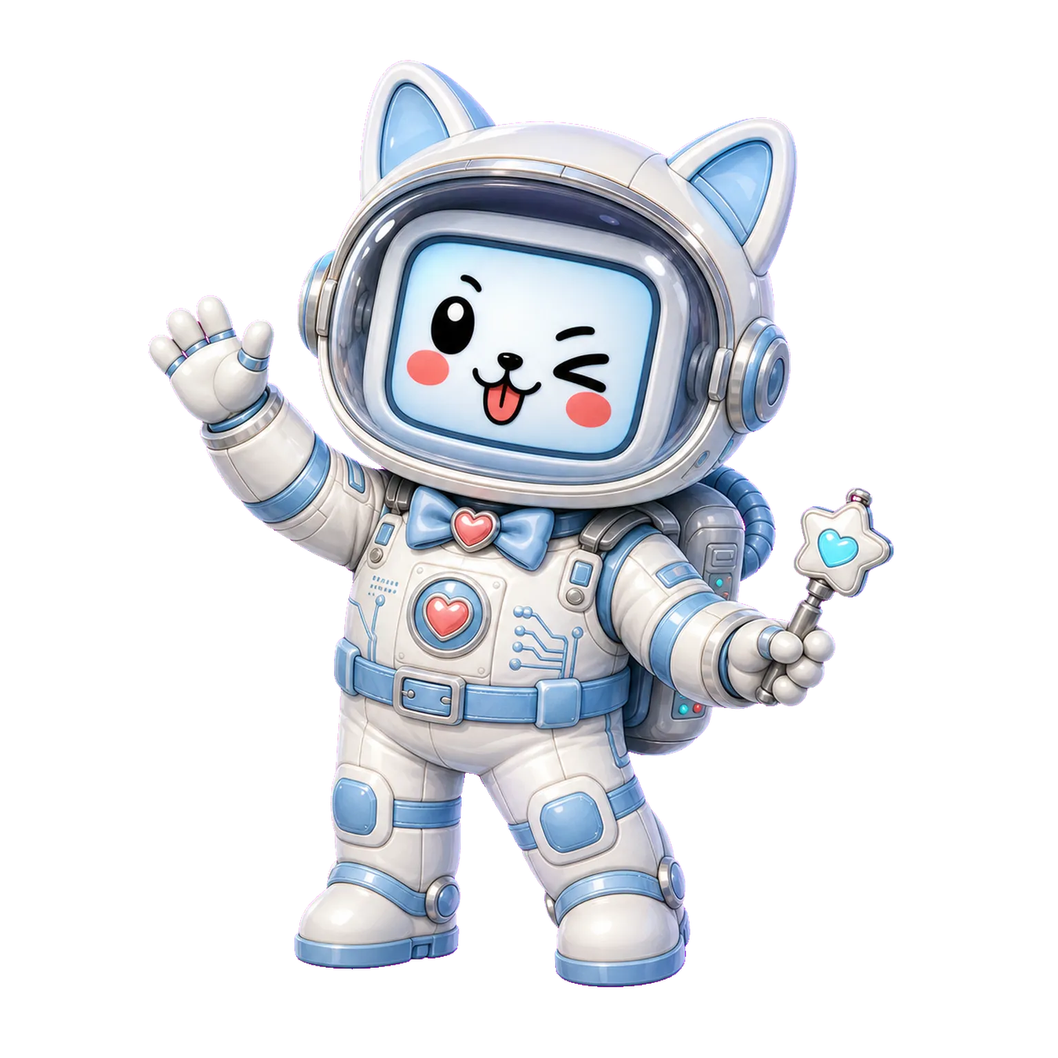 Catbot QRKO в костюме астронавта
