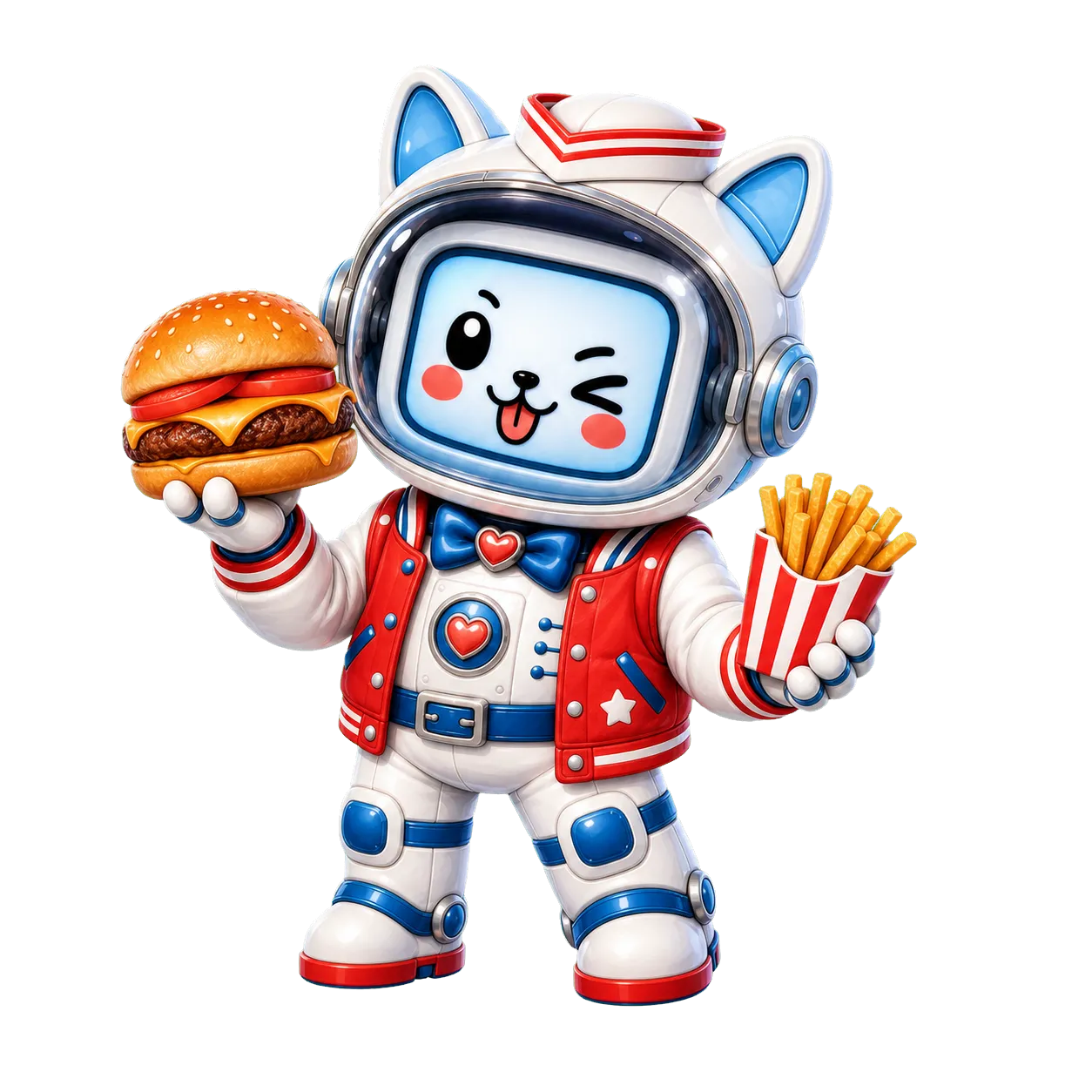 Catbot QRKO в американском мире бургеров