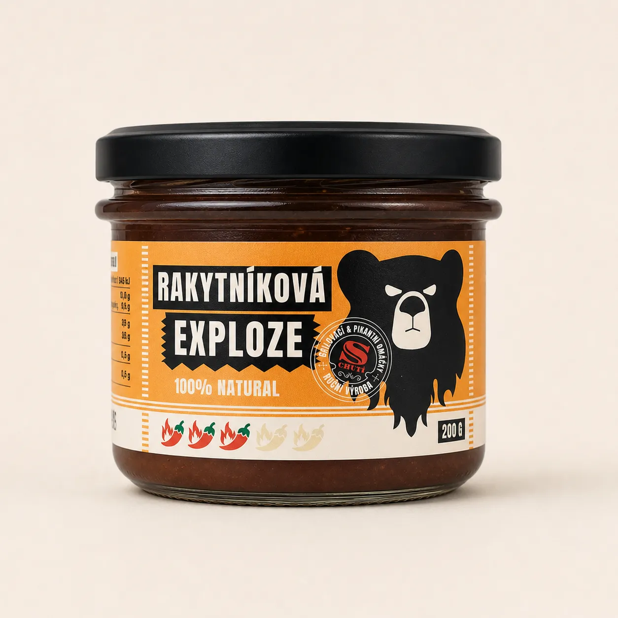 Соус Rakytníková exploze в студийной продуктовой сцене