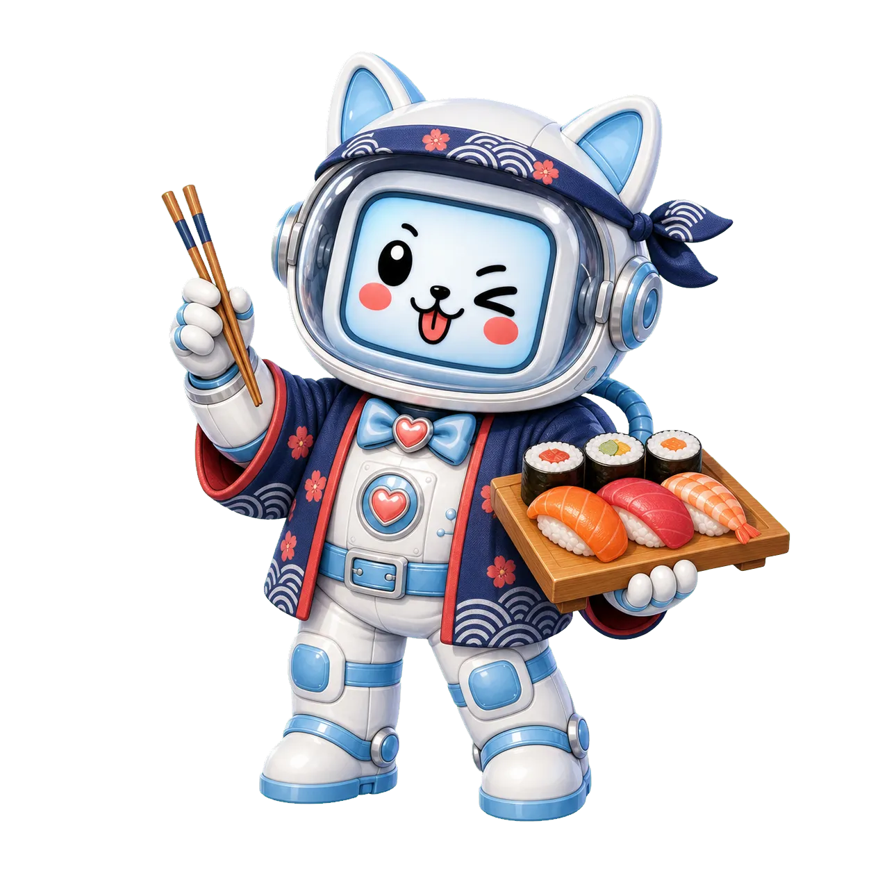 Catbot QRKO в японском мире суши